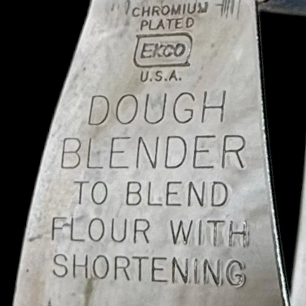 Vintage USA Ekco Dough‎ Blender Chromium Plated Pastry Cutter Black Handle